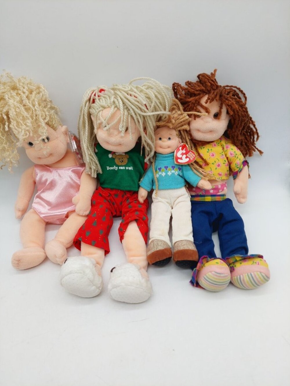 TY Beanie Plush Doll Blondie Janie Cassidy Loveable Lulu Set Of 4